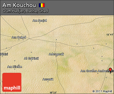 Satellite Map of Am Kouchou