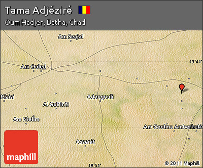 Satellite Map of Tama Adjéziré