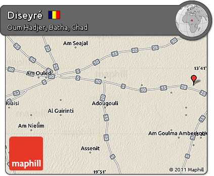 Shaded Relief Map of Diseyré