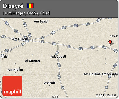 Shaded Relief Map of Diseyré