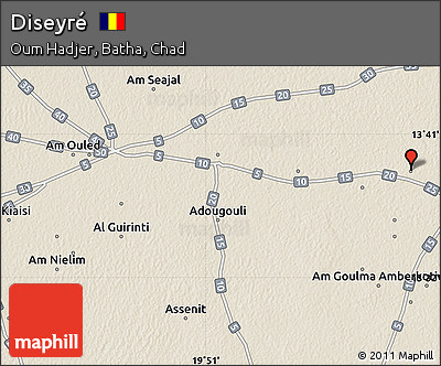 Shaded Relief Map of Diseyré