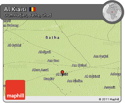 Physical Panoramic Map of Al Kiaisi