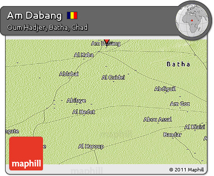 Physical Panoramic Map of Am Dabang