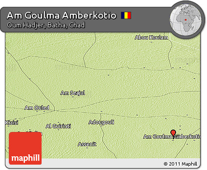 Physical Panoramic Map of Am Goulma Amberkotio
