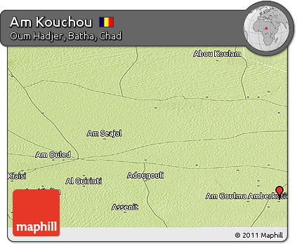 Physical Panoramic Map of Am Kouchou