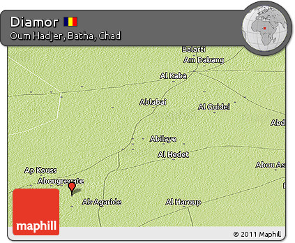 Physical Panoramic Map of Diamor