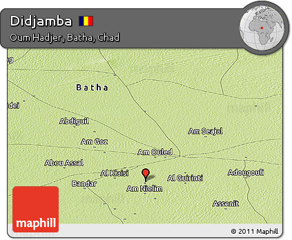 Physical Panoramic Map of Didjamba