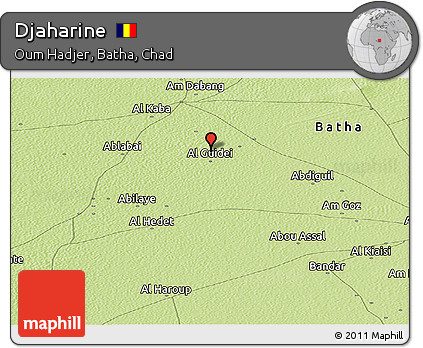 Physical Panoramic Map of Djaharine