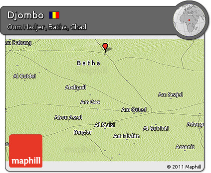 Physical Panoramic Map of Djombo