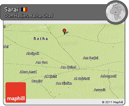 Physical Panoramic Map of Saraï