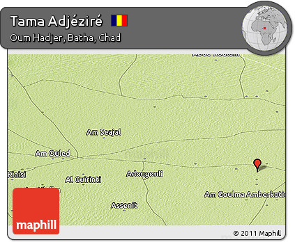 Physical Panoramic Map of Tama Adjéziré
