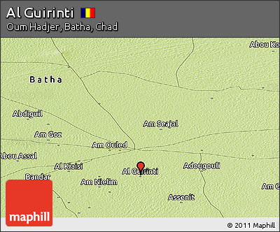 Physical Panoramic Map of Al Guirinti