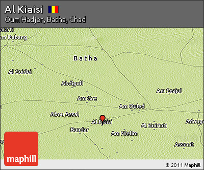 Physical Panoramic Map of Al Kiaisi