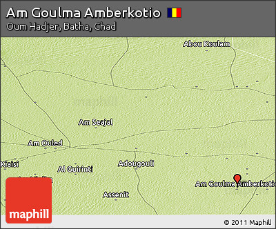 Physical Panoramic Map of Am Goulma Amberkotio