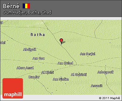 Physical Panoramic Map of Bérné