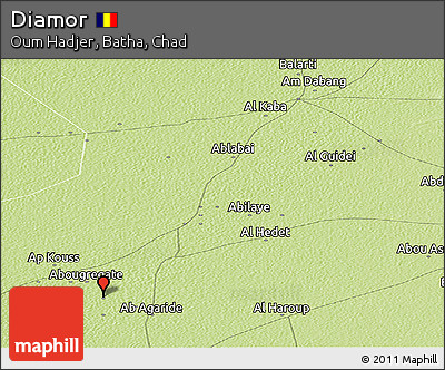 Physical Panoramic Map of Diamor