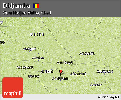 Physical Panoramic Map of Didjamba