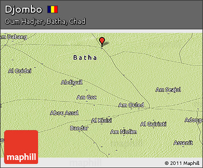 Physical Panoramic Map of Djombo