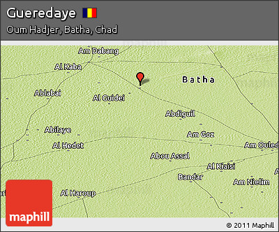 Physical Panoramic Map of Gueredaye