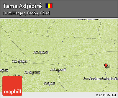 Physical Panoramic Map of Tama Adjéziré