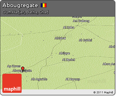 Physical Panoramic Map of Abougregate