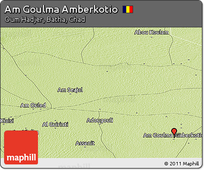 Physical Panoramic Map of Am Goulma Amberkotio