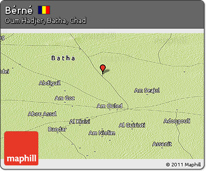 Physical Panoramic Map of Bérné