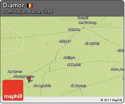 Physical Panoramic Map of Diamor