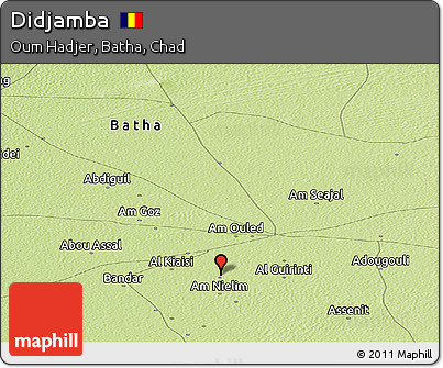 Physical Panoramic Map of Didjamba