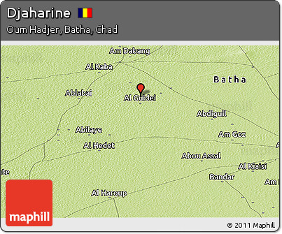 Physical Panoramic Map of Djaharine