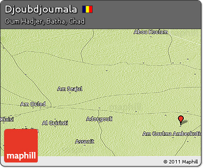 Physical Panoramic Map of Djoubdjoumala