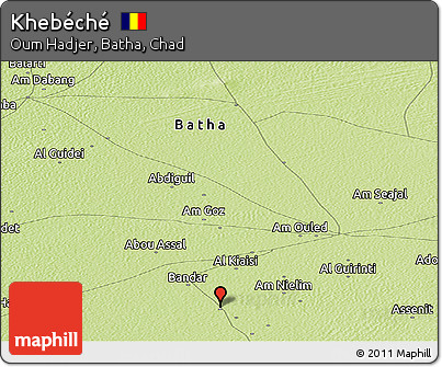 Physical Panoramic Map of Khebéché