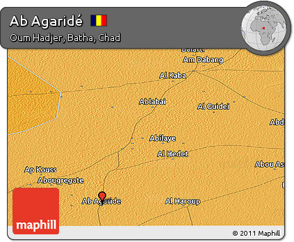 Political Panoramic Map of Ab Agaridé