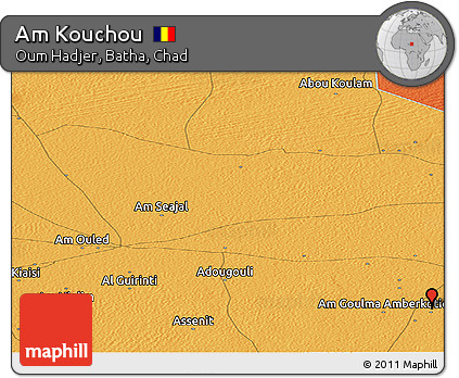 Political Panoramic Map of Am Kouchou