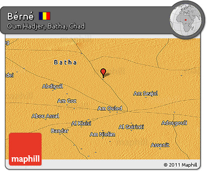 Political Panoramic Map of Bérné