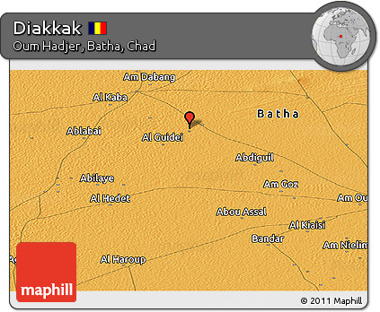 Political Panoramic Map of Diakkak