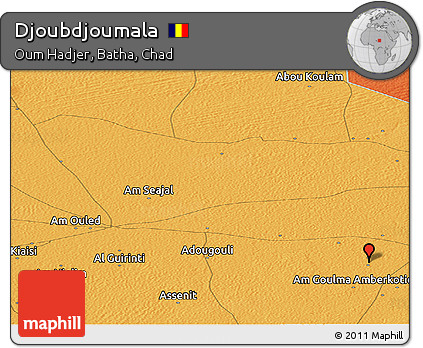 Political Panoramic Map of Djoubdjoumala