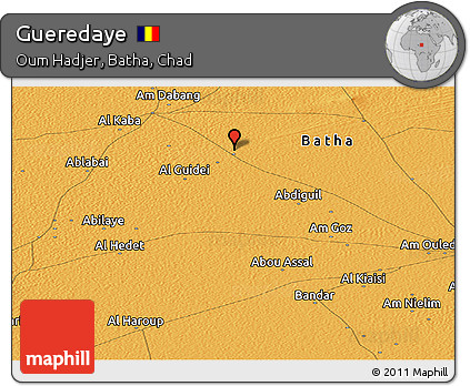 Political Panoramic Map of Gueredaye