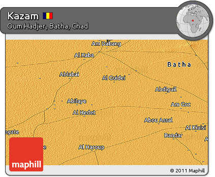 Political Panoramic Map of Kazam