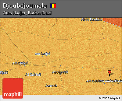 Political Panoramic Map of Djoubdjoumala