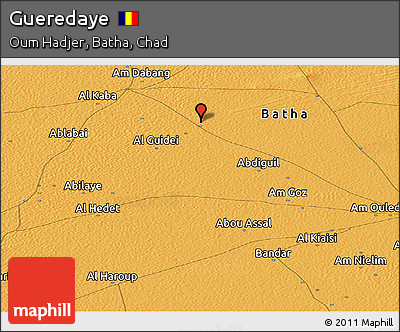 Political Panoramic Map of Gueredaye