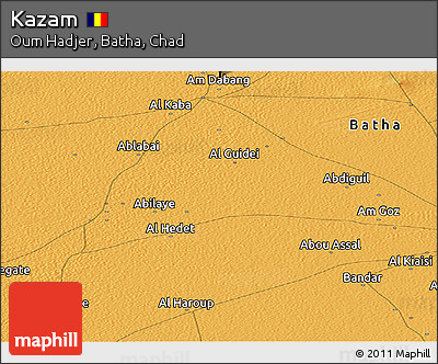 Political Panoramic Map of Kazam