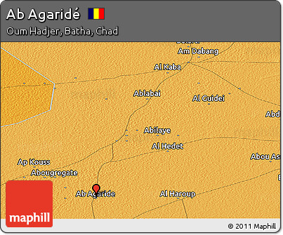 Political Panoramic Map of Ab Agaridé