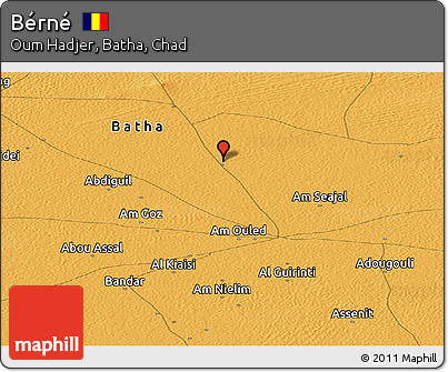 Political Panoramic Map of Bérné