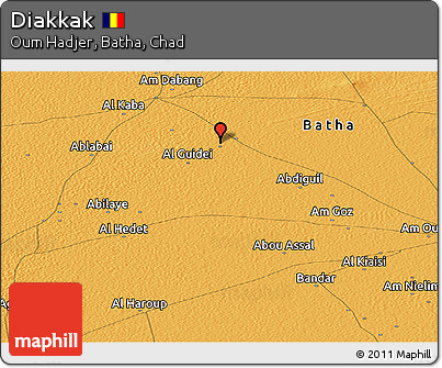 Political Panoramic Map of Diakkak