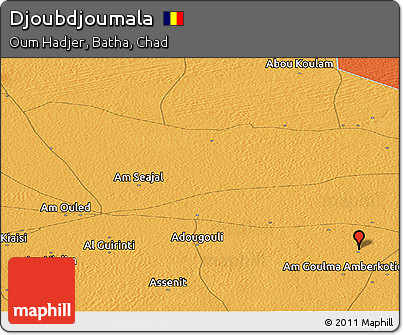 Political Panoramic Map of Djoubdjoumala