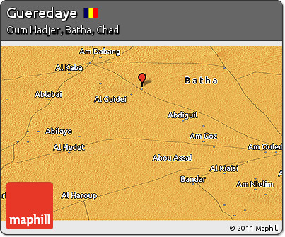 Political Panoramic Map of Gueredaye