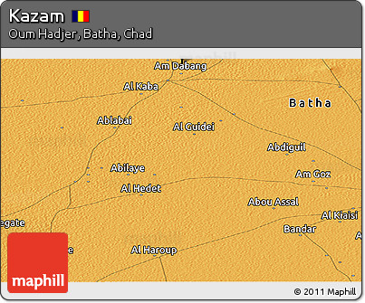 Political Panoramic Map of Kazam