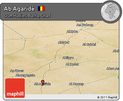 Satellite Panoramic Map of Ab Agaridé
