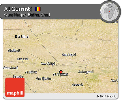Satellite Panoramic Map of Al Guirinti